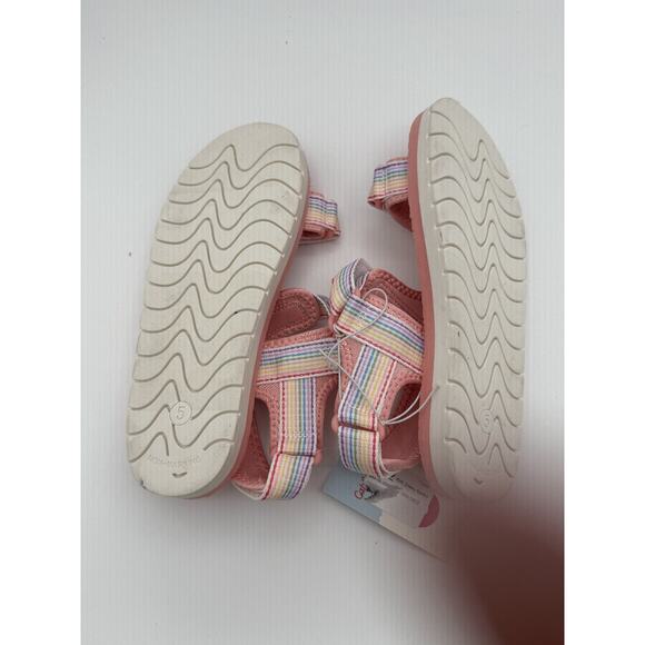 Cat & Jack Girls Rainbow Strap Play School Water Sports Sandals Size 5US Pink - Picture 4 of 5